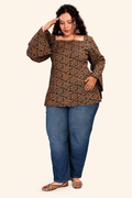 Square Neck Flared Sleeves Top
