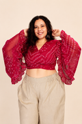 Overlap Flared Sleeves Top