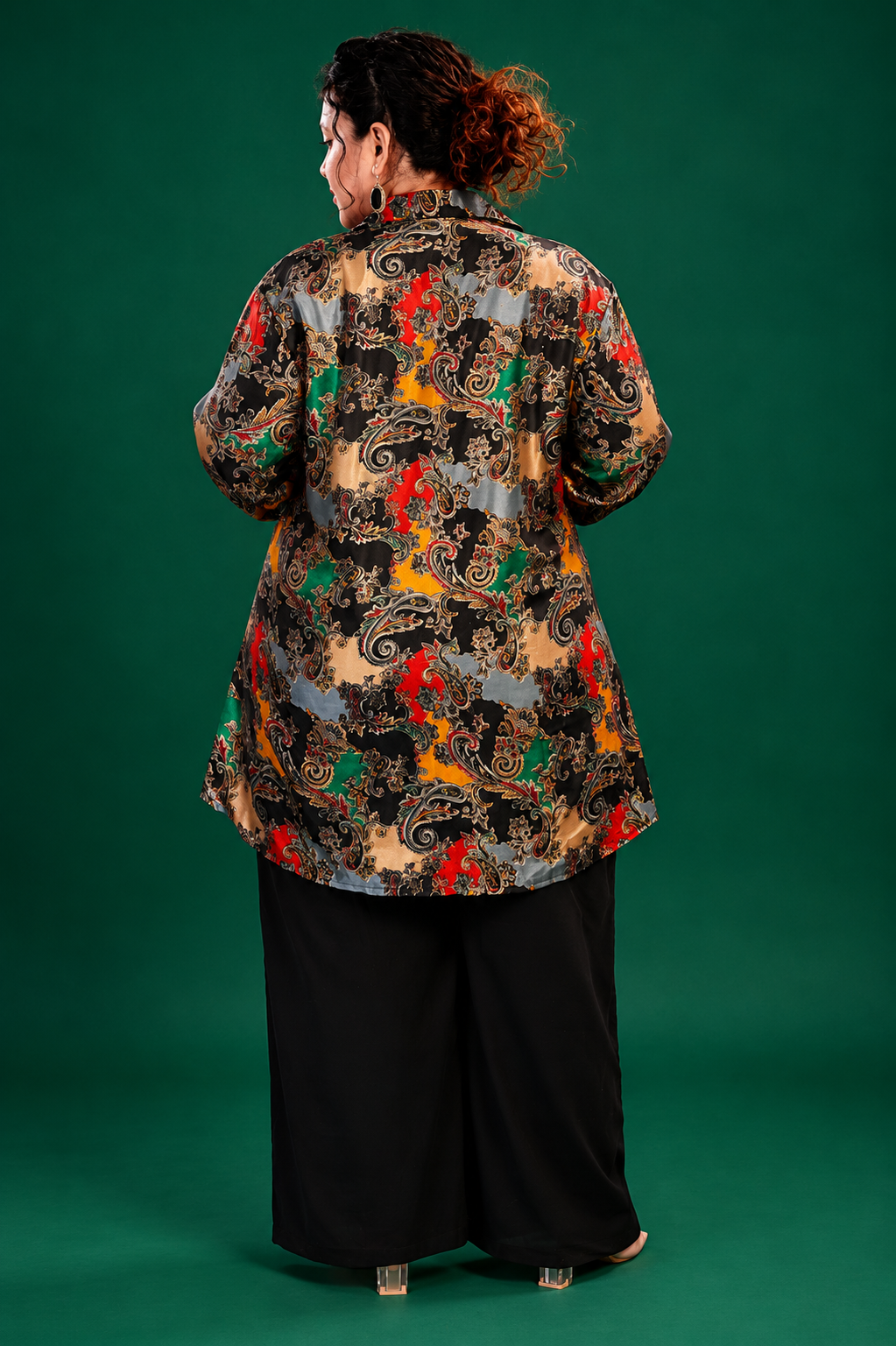Indian Print Oversized Shirt