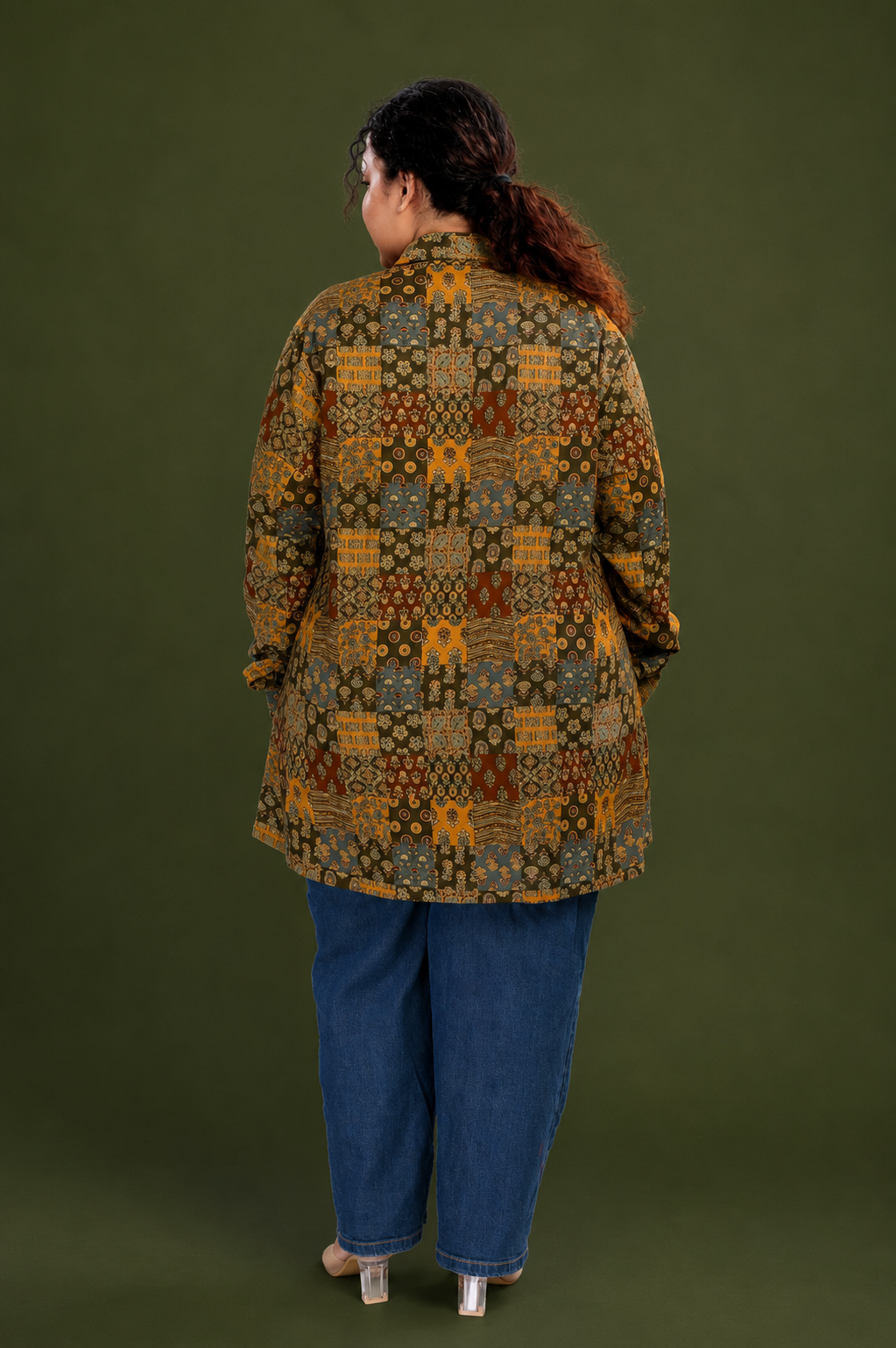 Indian Print Oversized Shirt