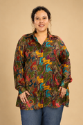 Indian Print Oversized Shirt