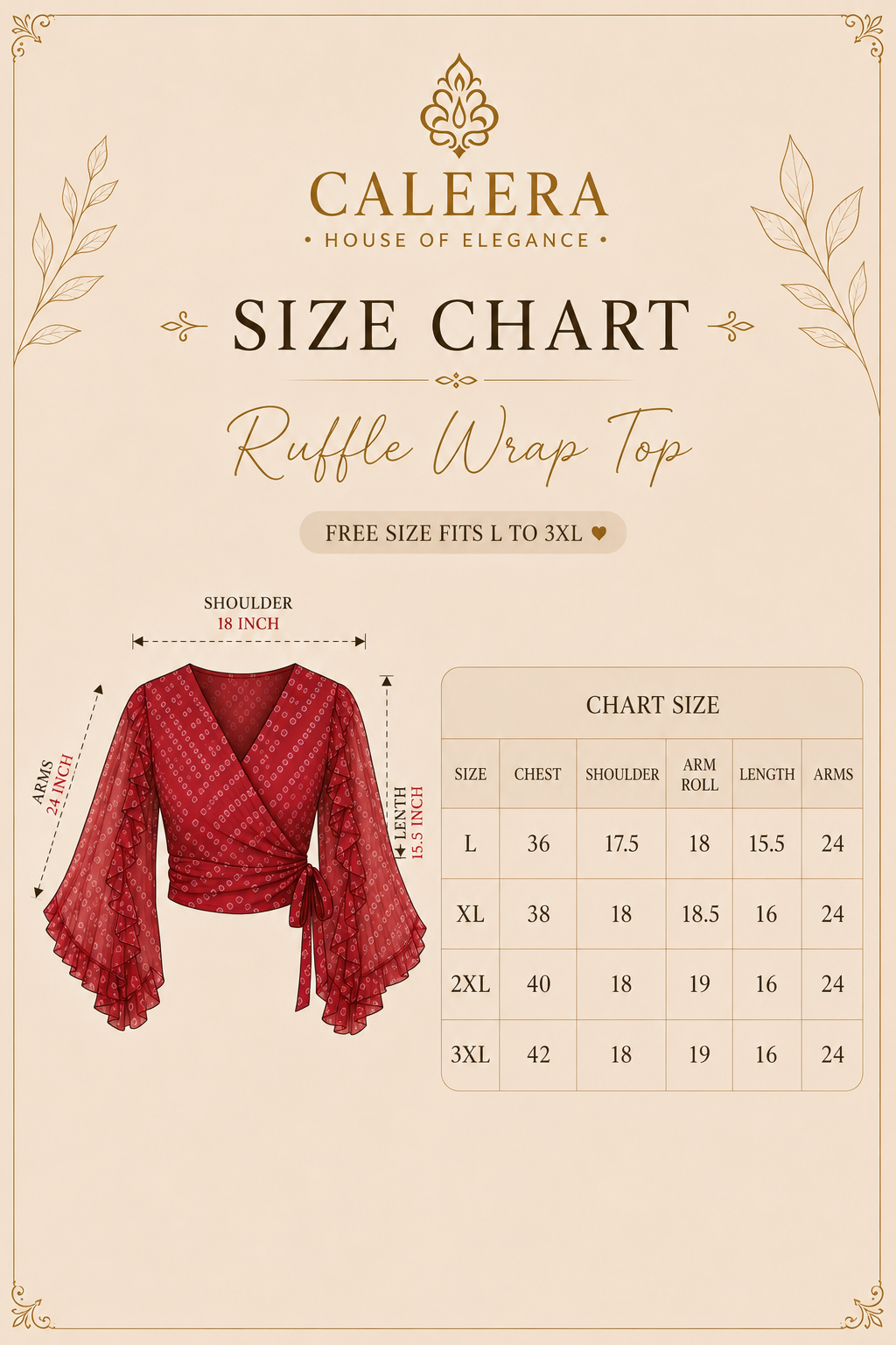 Overlap Flared Sleeves Top